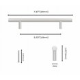thumbnail image 2 of 5 Pcs 128mm Poignées de Cuisine avec Vis Acier Inoxydable T Bar Poignée Poignée Tirer la Poignée de la Porte Ensemble 20 * 3,2 Cm, 2 of 4