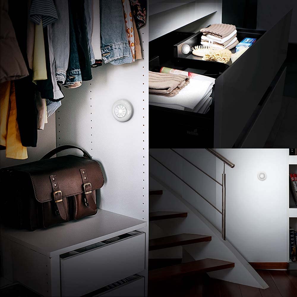 Buy Tap Lights Battery Powered, 5 Pack LED Push Button Lights Battery