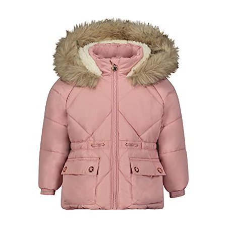 London Fog Girls' Reversible Quilted Midweight Jacket