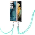 thumbnail image 2 of Feishell for Samsung Galaxy S21 Ultra Case with Detachable Crossbody Strap, Fashion Marble Pattern Glossy Cover for Women Girls, Slim Fit Anti-Scratch Phone Case for Samsung Galaxy S21 Ultra,Green, 2 of 7