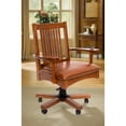 thumbnail image 2 of Crafters and Weavers Arts and Crafts Wood Office Chair in Oak, 2 of 3