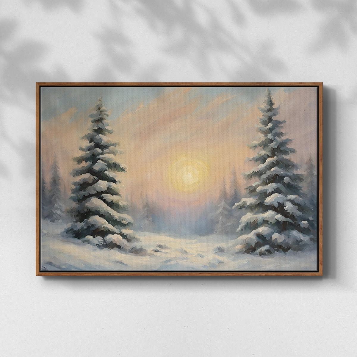 Vintage Landscape-CCIII By Wexford Home Framed in Walnut Wood Gallery Wrapped Canvas 17 in. x 25 in.