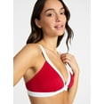 thumbnail image 4 of Time and Tru Women's and Women's Plus Size Contrast Banded Bikini Top, Sizes XS-3X, 4 of 5