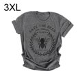 thumbnail image 3 of Guardurnaity Camiseta de manga corta informal con estampado de abeja de talla grande para mujer Prendas para la parte del cuerpo Gris oscuro 3XL Guardurnaity AP002565-10, 3 of 6