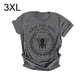thumbnail image 1 of Camiseta de mujer con letras, manga corta, camiseta con cuello redondo, blusa de verano, gris oscuro, 3XL Noticed AP002565-10, 1 of 7