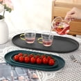thumbnail image 4 of Yellow Non Slip Serving Tray Rectangular Plastic Food Tray with Wood Grain Texture Lightweight Tea Coffee Snack Dessert Tray for Kitchen Café Restaurant Home Dining 9.5x5.1 In, 4 of 9