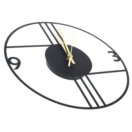 Amosfun Decorative Clock Iron Timekeeping Families Home Decoration 1Pcs