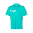 thumbnail image 2 of Adidas Mens 3-Stripes Chest Polo, M, Hi-Res Aqua/White, 2 of 3