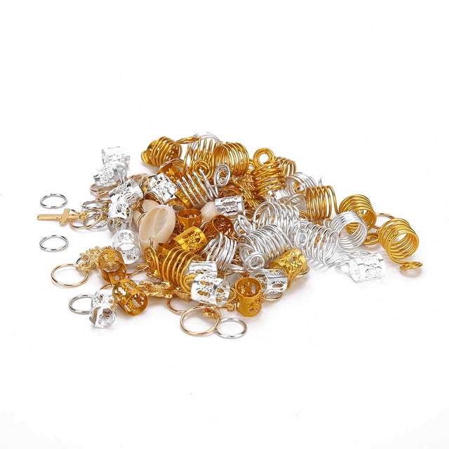 Accesorio para trenzas de cabello, 120 anillos para trenzas de cabello, rastas, anillo de cuentas, accesorio para el cabello, mejore su experiencia