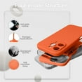 thumbnail image 5 of KOMI for iPhone 16 Case, Liquid Silicone Case with Camera Protection Soft Gel Rubber Cover with Microfiber Lining Shockproof Protective Phone Case for iPhone 16 6.1", Neon Orange, 5 of 7