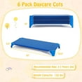 thumbnail image 3 of Costway 6 Pack Stackable Daycare Cots with Easy Lift Corners Heavy-Duty Metal Frame Kids Blue, 3 of 11