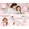 thumbnail image 4 of Erosebridal Pink Bowknot Bedding Sets Twin with Comforter, Initial A Letter Duvet Insert, Cartoon Love Decor, Reversible 2pcs, 4 of 7