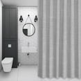 thumbnail image 6 of Vintage Linen 54x78 Inches Waterproof Shower Curtain, Pastoral Grey Linen Texture Farmhouse Bath Curtain Set with 12 Hooks Washable Shower Curtains for Bathroom Bathtub Decor, 6 of 9