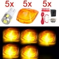 thumbnail image 3 of CCIYU QTY(5) Roof Running Light Cab Marker Amber Cover Top Lamp Lens + Wiring pack + Xenon White 6-5730-SMD LED Fit 1999-2015 Replacement fit for Ford E/F, 3 of 5
