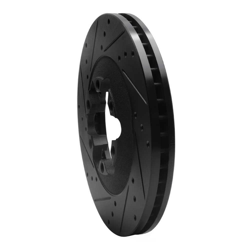 Dynamic Friction Company 633-48057L DFC Brake Rotor - Drilled And Slotted - Black