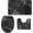 Gold and Black Marble, variant on 3 Pieces Bathroom Rugs Set - Sunflower Leopard Print Non Slip Soft Flannel Bath Mat+ Contour Mat+ Toilet Lid Cover
