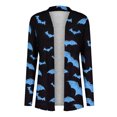 thumbnail image 5 of DDAPJ pyju Womens Halloween Clothing Clearance,Cardigans for Women Lightweight Halloween Pumpkin Print Fall Long Sleeve Open Front Cardigan Coat, 5 of 6
