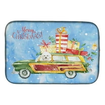 Carolines Treasures CK2395DDM Merry Christmas Bichon Fris? Dish Drying Mat 14 x 21" multicolor