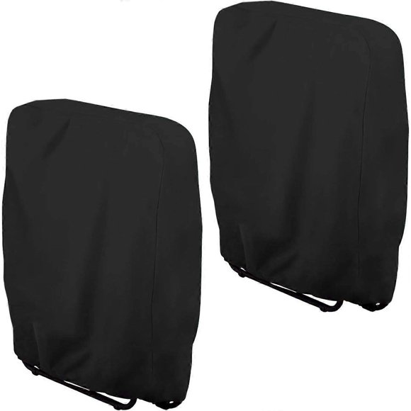 2-pack protective covers for folding lounge chairs (black, 7134110 cm), wind protection for garden armchairs, covers for folding lounge chairs