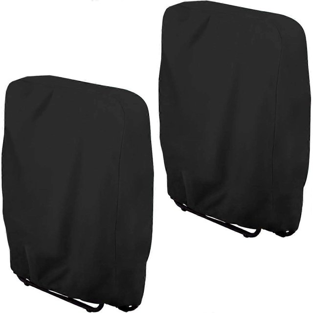 2-pack protective covers for folding lounge chairs (black, 7134110 cm), wind protection for garden armchairs, covers for folding lounge chairs