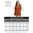 thumbnail image 2 of Plus Size Orange Dresses 1X for Women, VEPKUL Crew Neck T Shirt Dress Long Sleeve Casual Loose Swing Fall Dress with Pockets, 2 of 8