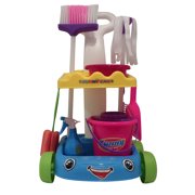 Cleaning Play Set for Kids by Forest & Twelfth, Toddler Broom Set~22 Pieces | Pretend Play | Gross Motor Skills Toy~Boost Creativity, Great for Imaginative Play, Fun for Children, Music & Sound, Blue
