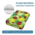 thumbnail image 4 of Yuyamidu Ladybug Golf Towel Green Flowers Golf Cleaning Towel Golf Accessories Soft Fabric for Bags for Tournament Fitness Yoga Camping, 4 of 7