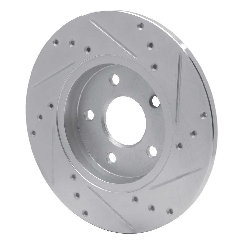 Dynamic Friction Company 631-20013L DFC Brake Rotor - Drilled And Slotted - Silver