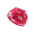 thumbnail image 1 of Gorros de Natación de Patrón de Estrellas de Gran Elasticidad 1 Pc 5.91"x9.25" Rosa Rojo Blanco, 1 of 6