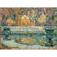thumbnail image 2 of Henri Le Sidaner 18x14 Black Ornate Wood Framed Double Matted Museum Art Print Titled - The Neptune Basin. Versailles (1912-1920), 2 of 5