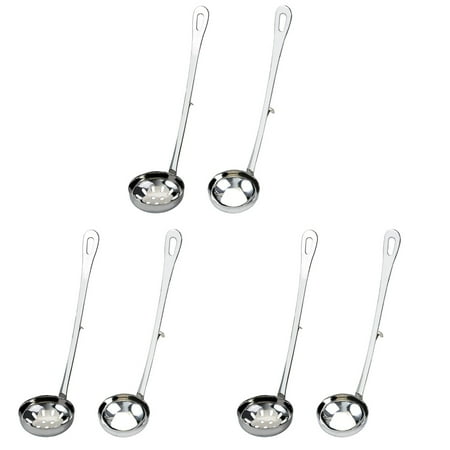

Slotted Spoon Hotpot Cookware Mesh Strainer Noodle Skimmer Gravy Soup Ladle 6 Pcs