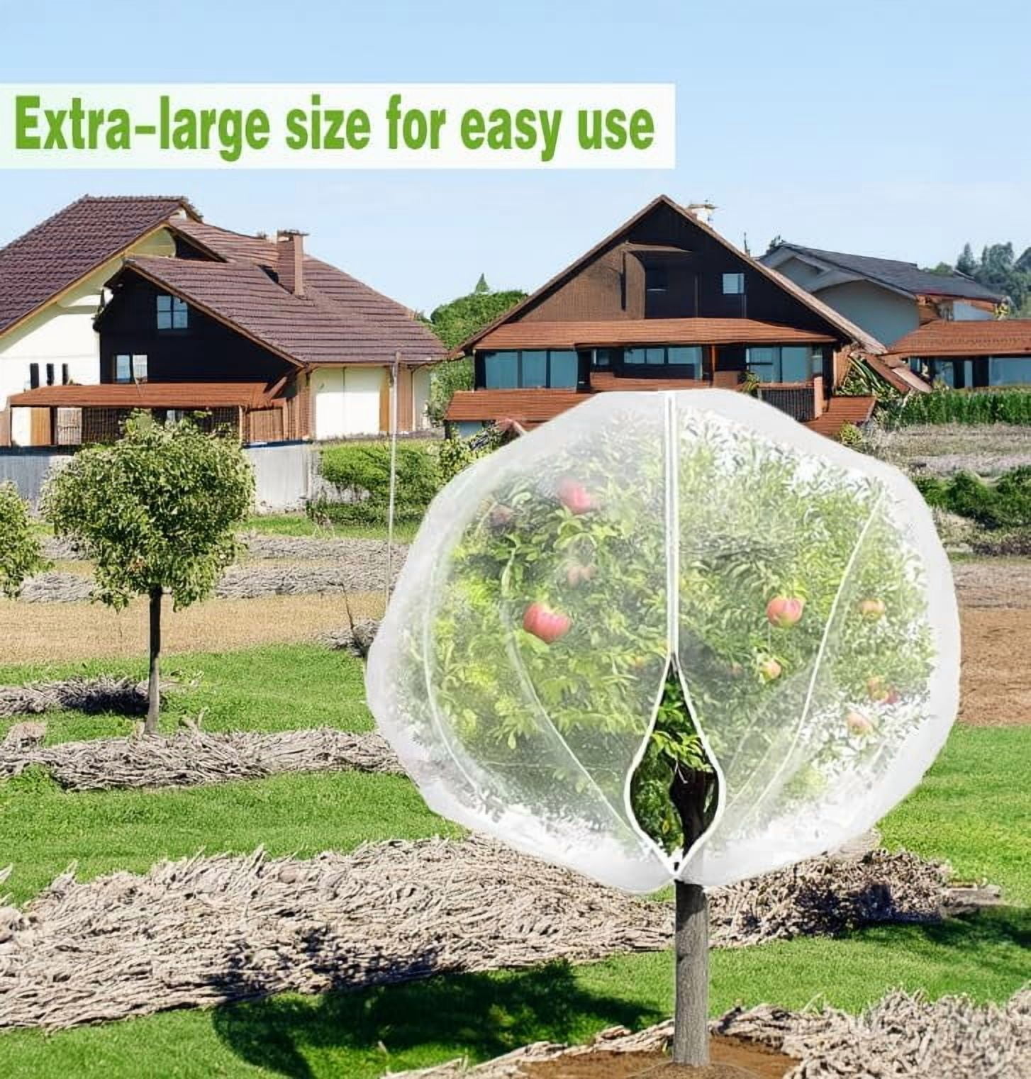1 Pack Extra-Large Fruit Tree Netting Covers for Birds and Squirrels(15X15ft) –Bird Nets for Fruit Trees with Zipper and Drawstring, Extra Large Durable Mesh Garden Netting to Protect Fruit Trees