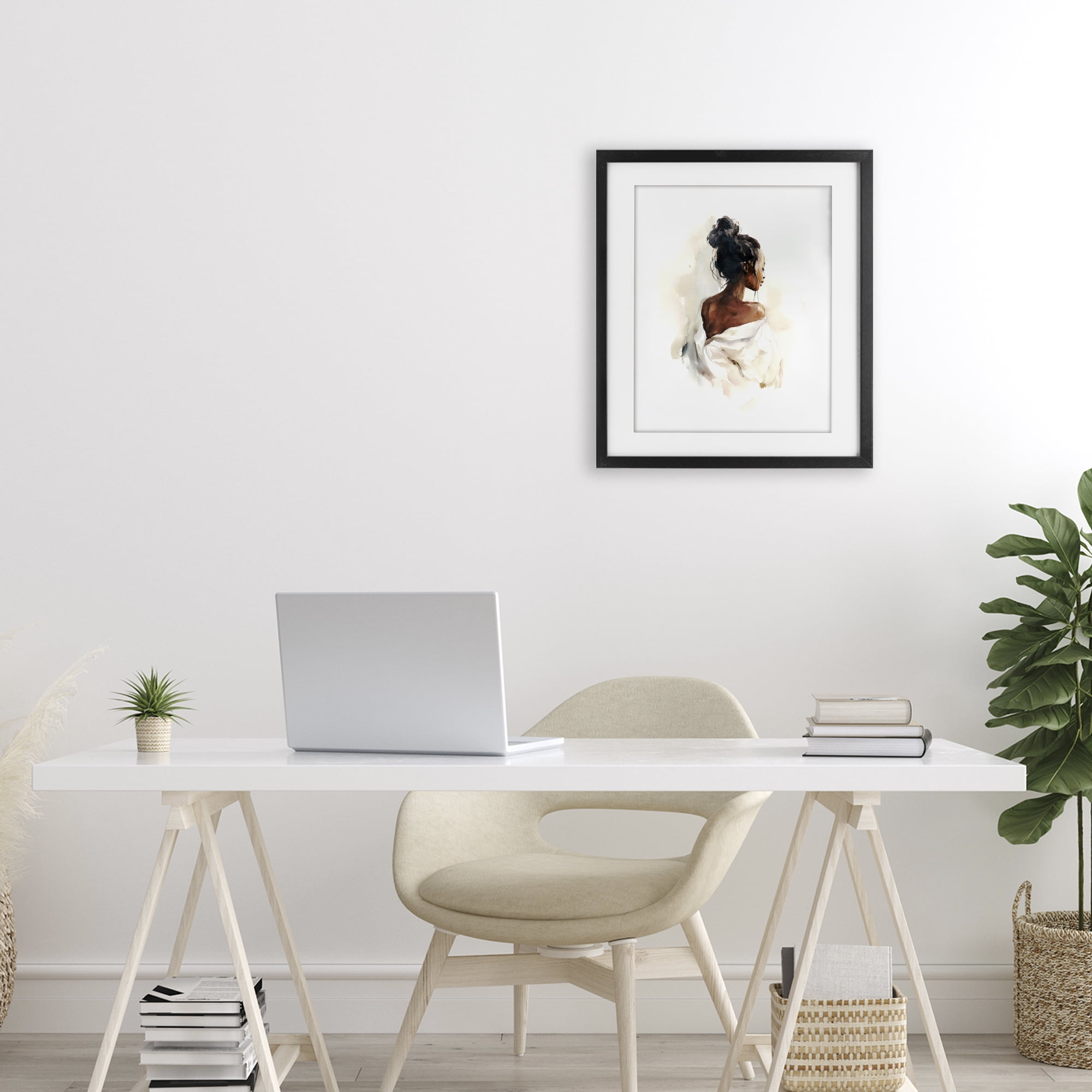 Stupell Industries Chic From Behind Black Framed Print Under Glass, design by Svetlana Aleynikova