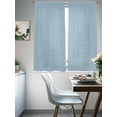 thumbnail image 4 of Sky Blue Sheer Curtains 72 Inch Length 2 Panels Set for Living Room/Bedroom, Modern Pure Winter Sky Blue Semi Curtain Sheers Drapes Rod Pocket Curtains Window Treatment Set 52''x72''x2, 4 of 7