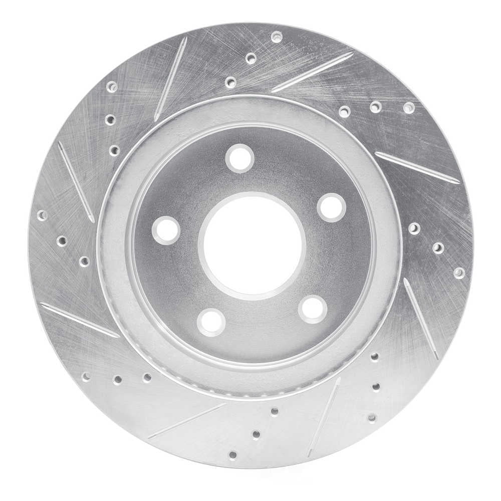 Dynamic Friction Company 631-42011R DFC Brake Rotor - Drilled And Slotted - Silver