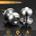 thumbnail image 2 of Door Knobs Brushed Nickel Privacy Interior Door Handles for Bedroom/Bathrooms Exterior Keyless Door knobs, 2 of 6