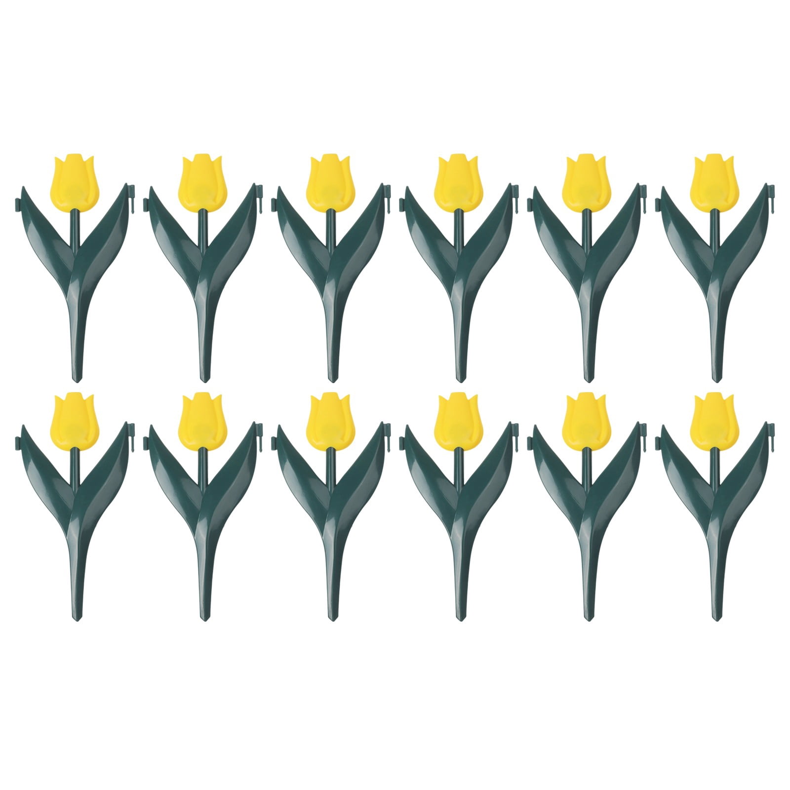 SPRING 12Pcs Plastic Tulip Garden Fence For Outdoor Landscape Edging Decoration