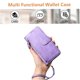 thumbnail image 5 of Funda para Motorola MOTO E22S 4G con cremallera tipo cartera, tarjetero, marco de fotos, soporte y cordón, de piel sintética. morado, 5 of 5