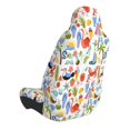 thumbnail image 3 of Picia Hello Summer2 Print Waterproof Sweating Car Seat Cover for Post Gym Workout, Running, Beach and Hiking, Universal Fit Anti-Slip Bucket Seat Protector, 3 of 5