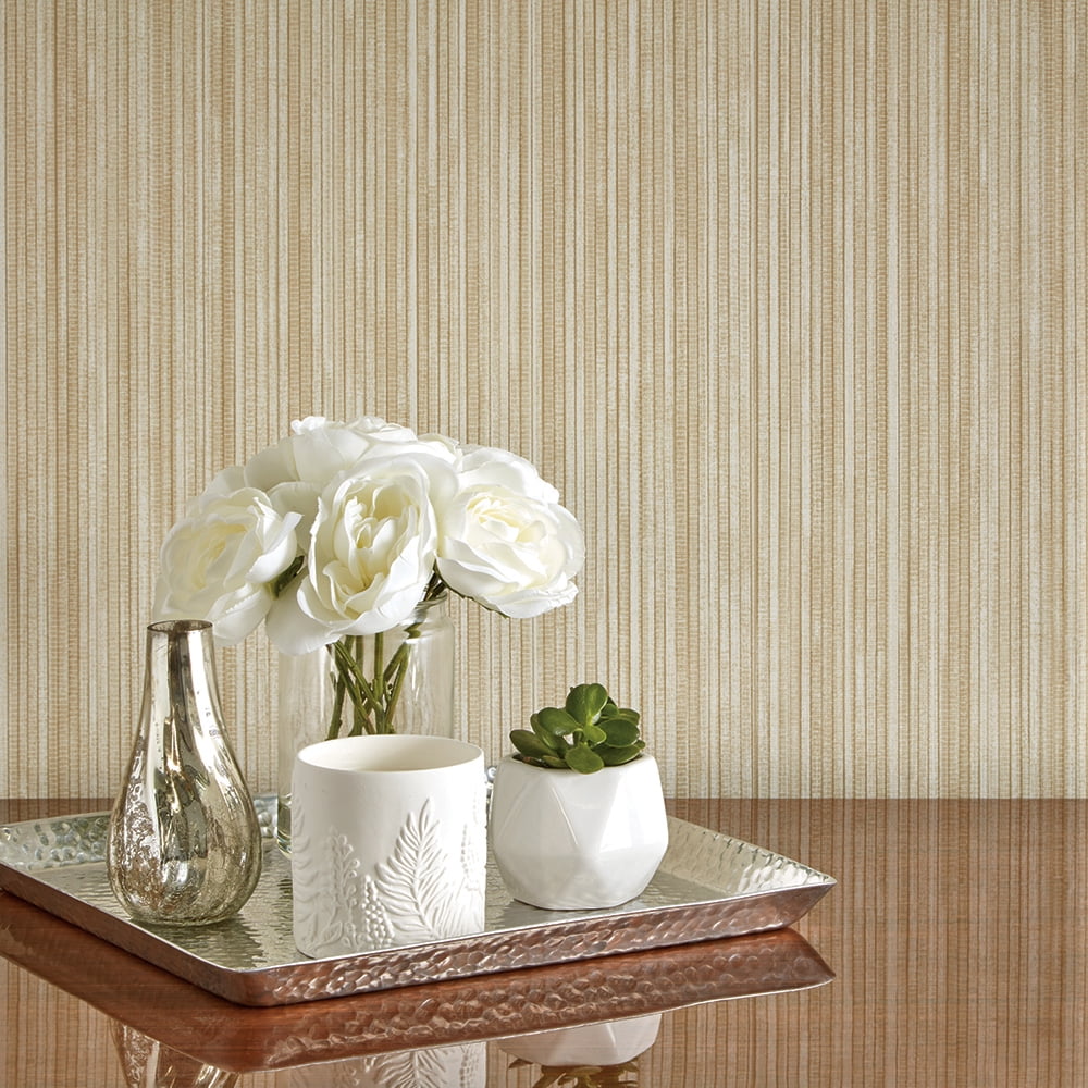 Tempaper Textured Faux Grasscloth Sand Peel and Stick Wallpaper, 20.5" x 16.5'