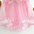 thumbnail image 6 of Toddler Baby Girls Summer Clothes Outfits Short Sleeve Tutu Dress Princess Solid Color Tulle Skirt Party Dress, 6 of 7