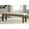 thumbnail image 2 of Ashley Furniture Flynnter Upholstered Dining Bench in Medium Brown, 2 of 5