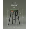 thumbnail image 2 of VASAGLE Echo Collection Bar Stools Set of 2, Kitchen Counter Stools,Synthetic Leather with Stitching, Home Bar Dining Room, Easy Assembly, Forest Green, 2 of 6