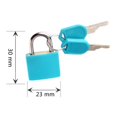 thumbnail image 2 of Jinsinto Small Fluorescent Plastic Padlock with Two Keys for Luminous Luggage Suitcase - Blue, 2 of 5