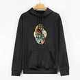 thumbnail image 2 of COMIO Wolf Animal T-Shirt Hoodie for Women Loose Fit Super Soft with Kangaroo Pocket Black, 2 of 4