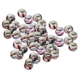 thumbnail image 1 of 50 Piezas 7mm Agujero Acrílico Redondos Pelo  DIY Pelo Cabello rojo Yuyangstore  Anillos de pelo trenzado, 1 of 8