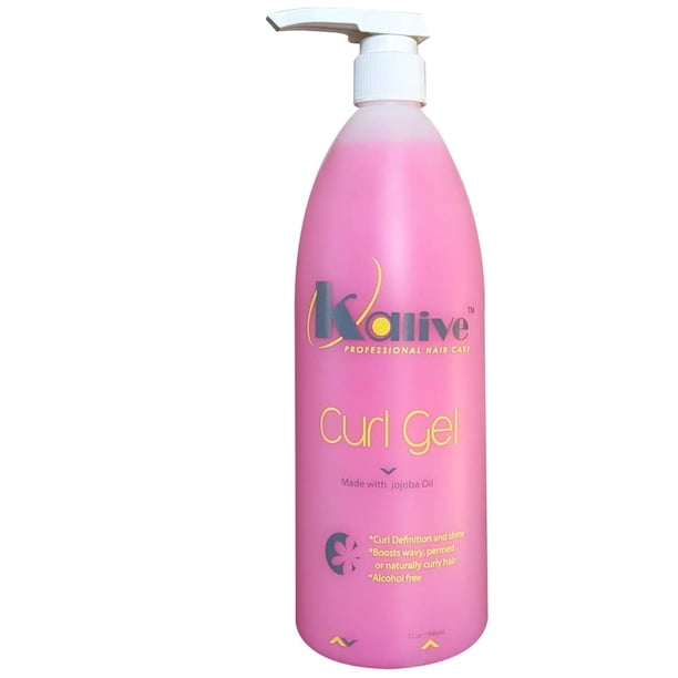 KALIVE Curl Gel 32 oz para mujeres - Define todo tipo de rizos, ondas y texturas para cabello natural o permanente