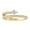 10K Yellow Gold, variant on FINE JEWELRY Sterling Silver Lab-Grown Lozenge-shape and Round Diamond Snake Band Ring (1/2 Cttw, D-F Color, VS1 Clarity) Size 5
