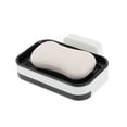 thumbnail image 5 of 1 Pc Wall Mounted Soap Dish Single Layer Black Soap Dish for Bathroom Kitchen 4.96"x3.39"x1.02", 5 of 6
