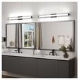 thumbnail image 4 of Black Bathroom Vanity Light Fixture 41 inch LED Modern Wall Sconce Over Mirror, Matte Black Finish, Cool White 6000K, Bathroom Lighting for Sink/Dresser, 4 of 6